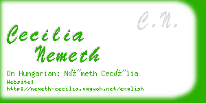 cecilia nemeth business card